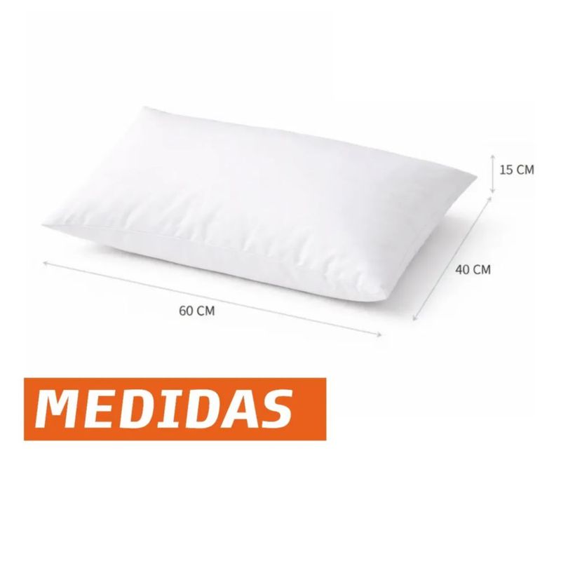 Almohadas 2 Pack Estándar Microfibra Media, Color Blanco