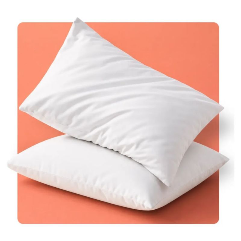 Almohadas 2 Pack Estándar Microfibra Media, Color Blanco