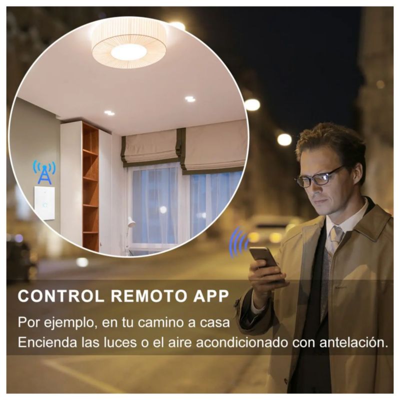 Interruptor Inteligente Wi-fi De 1 Vías Blanco Sin Neutro