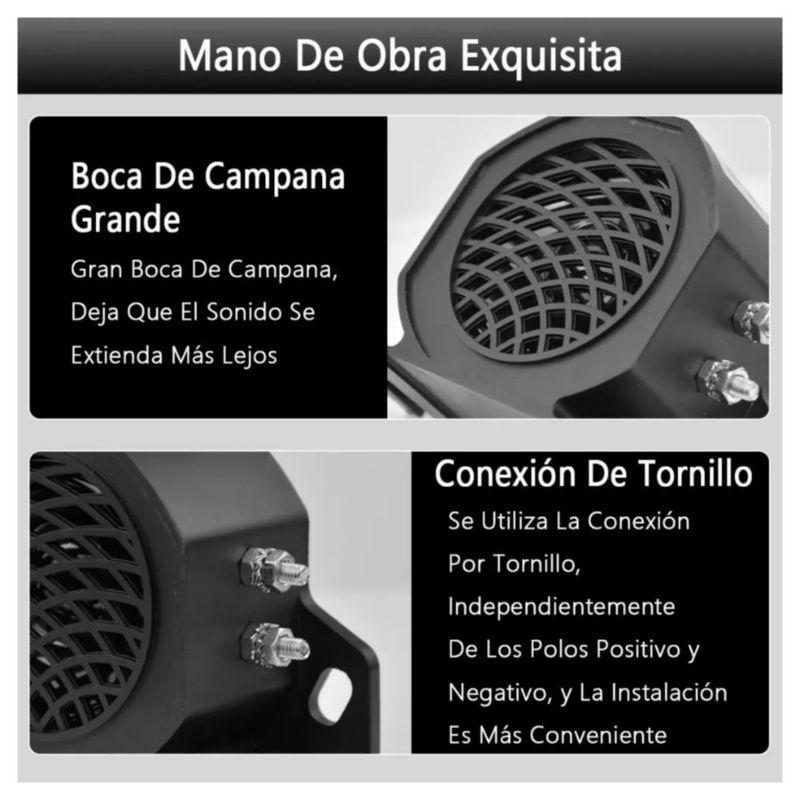 Alarma Reversa Hella Equipo Pesado Uso Rudo Tráiler, Camión Color Negro