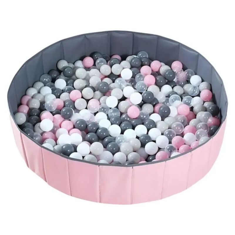Corralito Para Bebe Plegable Corral Gimnasio Rosa/Gris