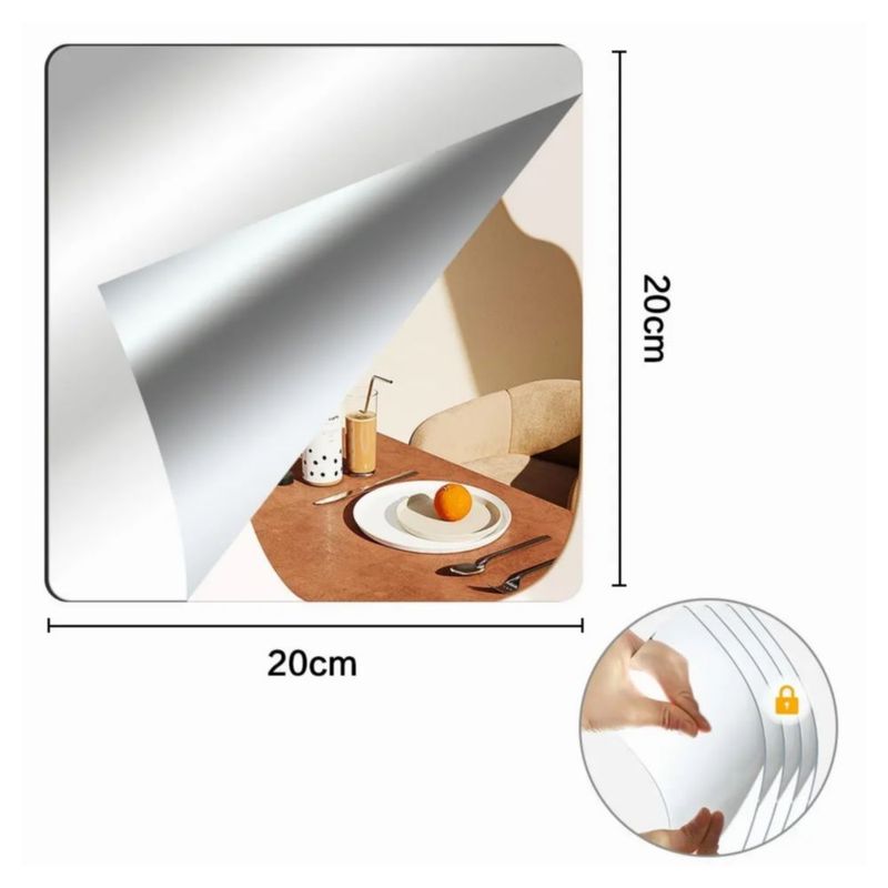 Espejos Decorativos Para Pared Adhesivo Acrílico Instillable 8pz