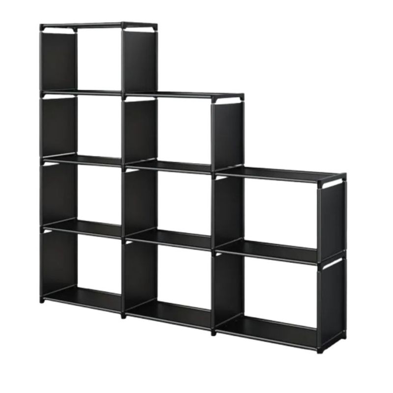 Librero  Mueble Organizador Cubos Negro
