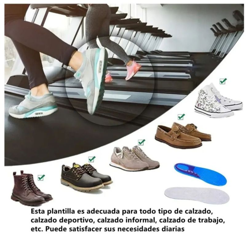 Plantilla De Gel Descanso 24cm-31cm Azul 2 Pares XL Color Azul