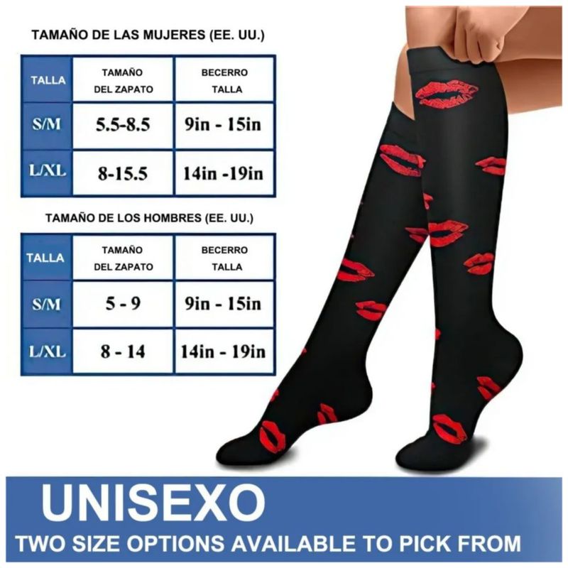 Medias De Compresión 20-30 Mmhg, 8 Pares Talla L-XL, Multicolor