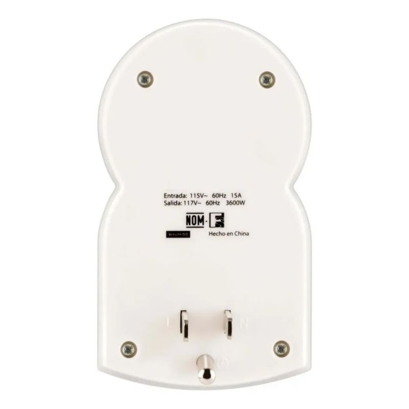 Protector Voltaje Refrigerador Lavadora 3600w  Color Blanco