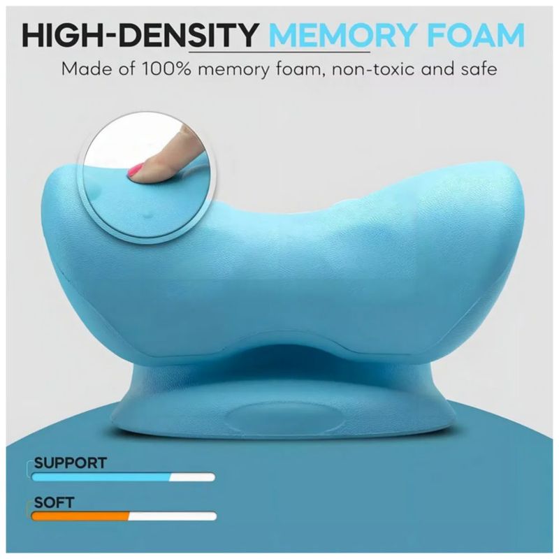 Almohada Cervical Para Dolor De Hombros Color Azul