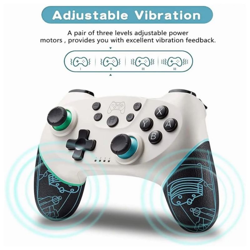 Control Inalámbrico Para Nintendo Switch, Color Blanco Con Negro