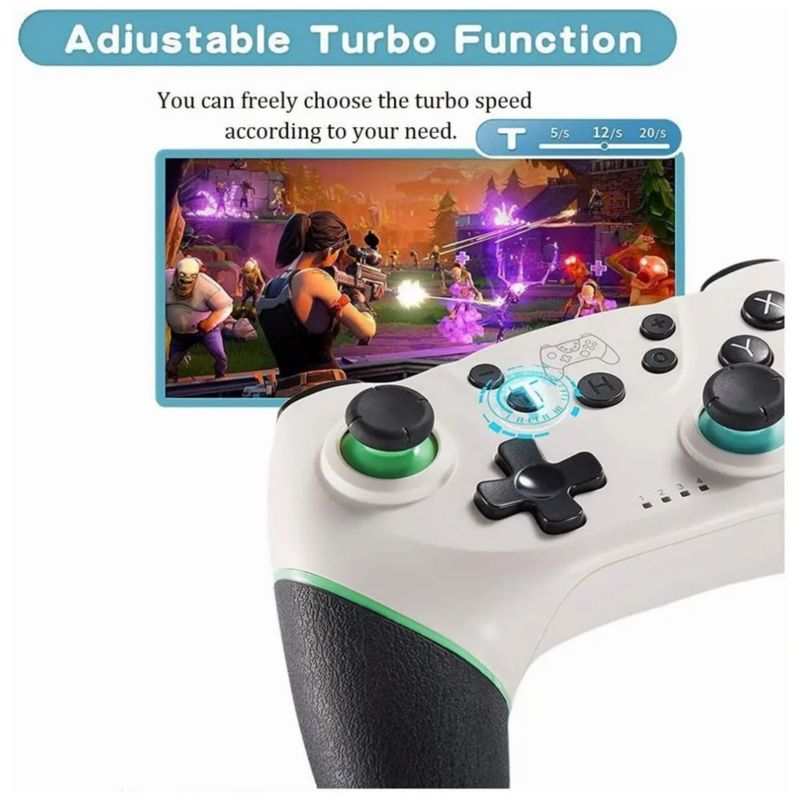 Control Inalámbrico Para Nintendo Switch, Color Blanco Con Negro
