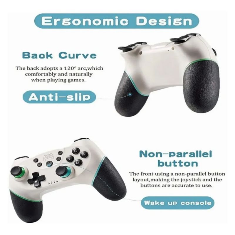Control Inalámbrico Para Nintendo Switch, Color Blanco Con Negro