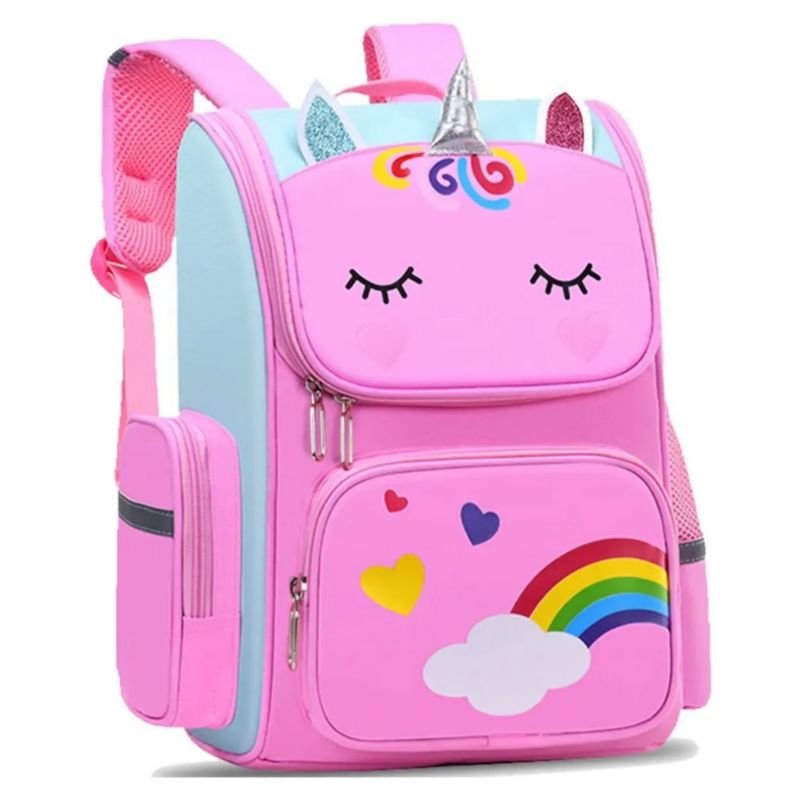 Mochila Infantil Impermeable Niña Unicornio, Color Rosa