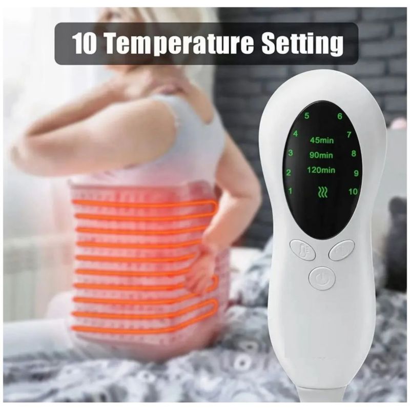 Cojín Eléctrico Terapia De Calor Dolor Muscular Fisioterapia  Color Azul