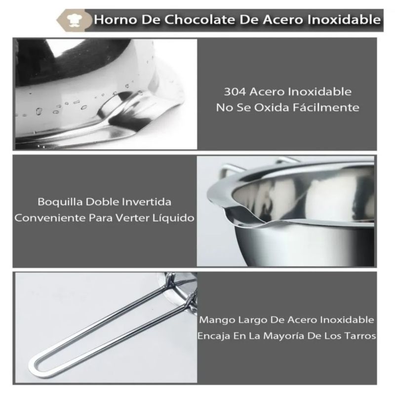 Set de Pocillos De Acero Inoxidable 2ps Color Plata