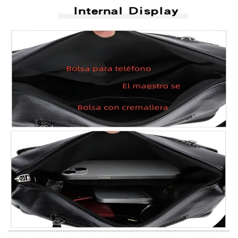 Bolso Bandolera Para Mujer Cruzada Color Negro
