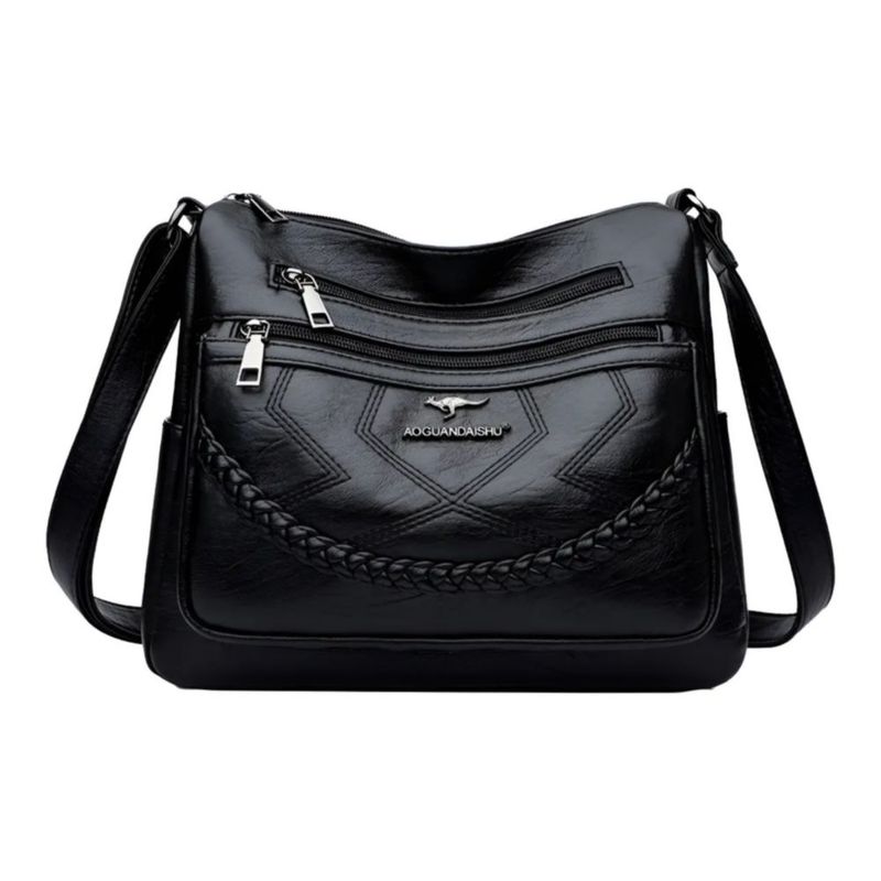 Bolso Bandolera Para Mujer Cruzada Color Negro