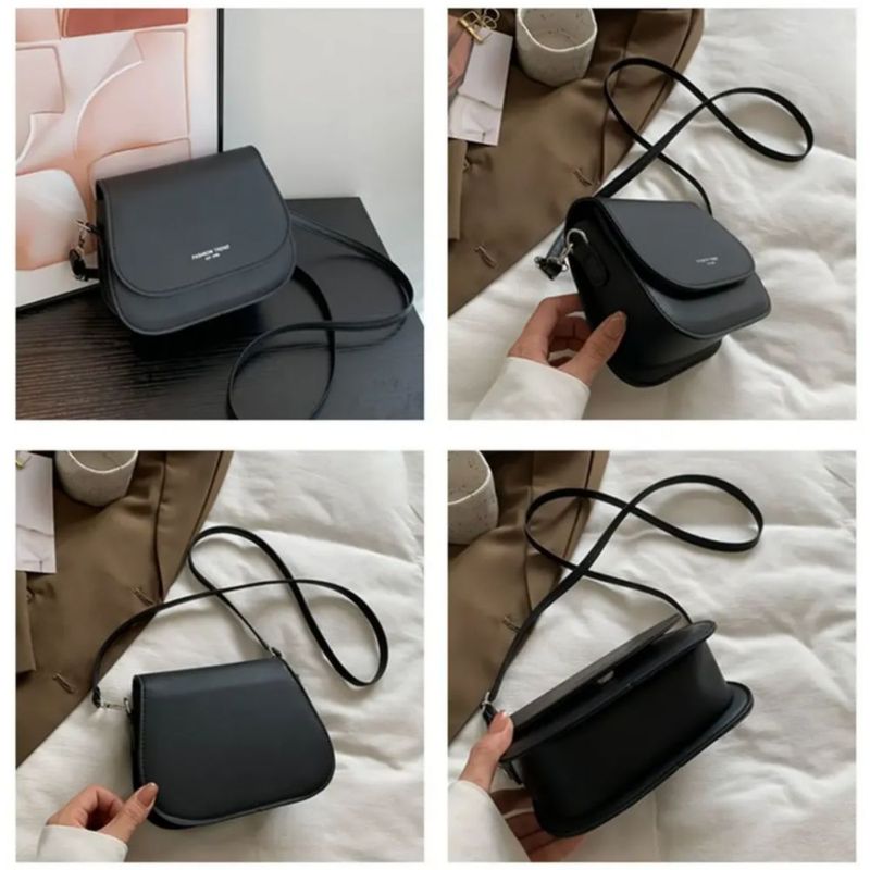 Bolsa mini Bandolera de Cuero para Mujer Color Negro