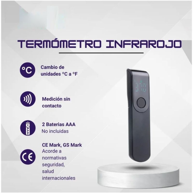 Termómetro Digital Infrarrojo Color Negro