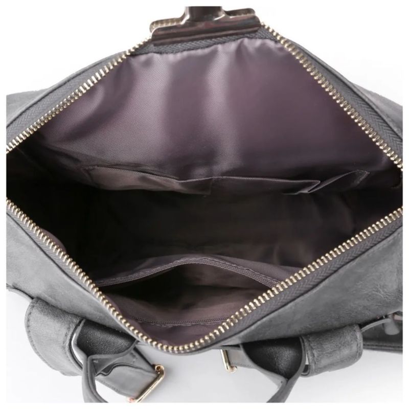 Mochila Mujer, Impermeable de Cuero  Color Negro