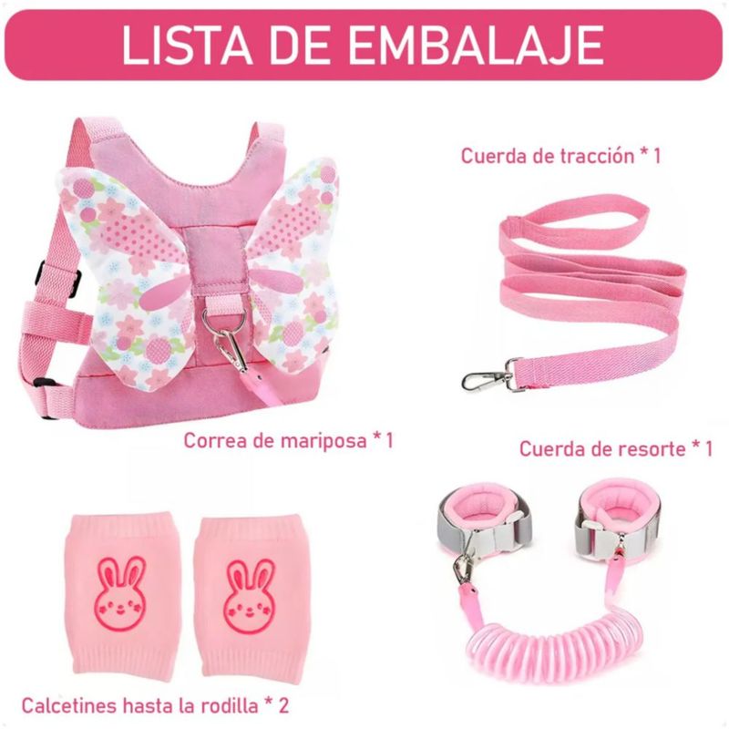 Arnés Para Seguridad ara Seguridad Para Niños 1-10 Años Color Rosa