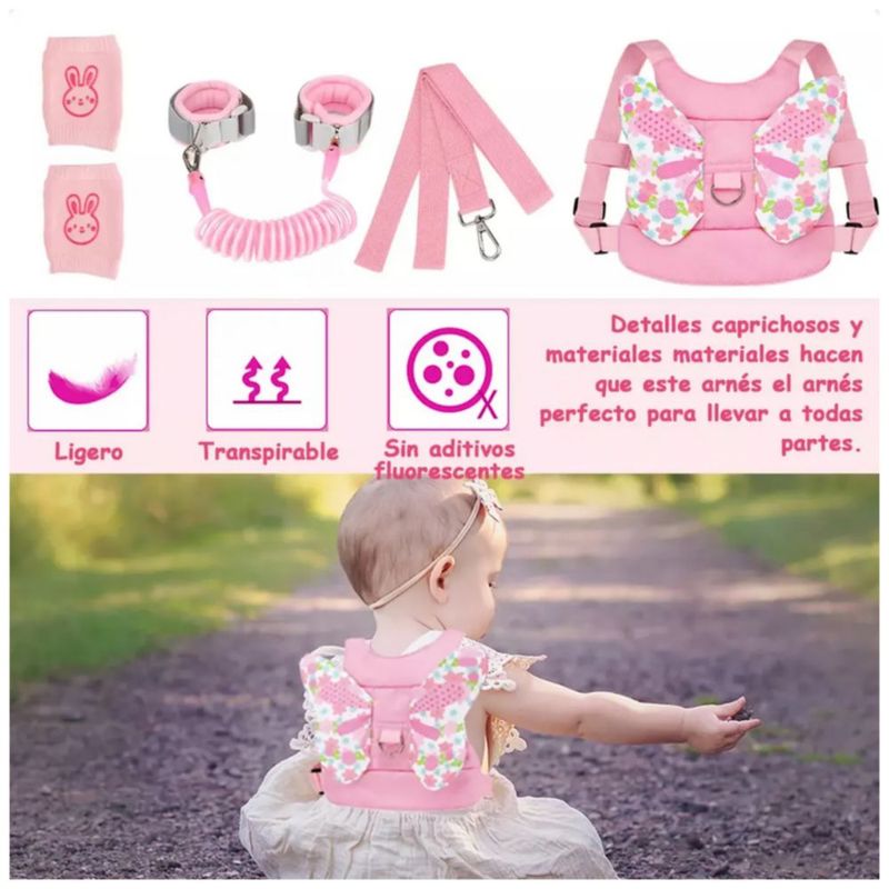 Arnés Para Seguridad ara Seguridad Para Niños 1-10 Años Color Rosa