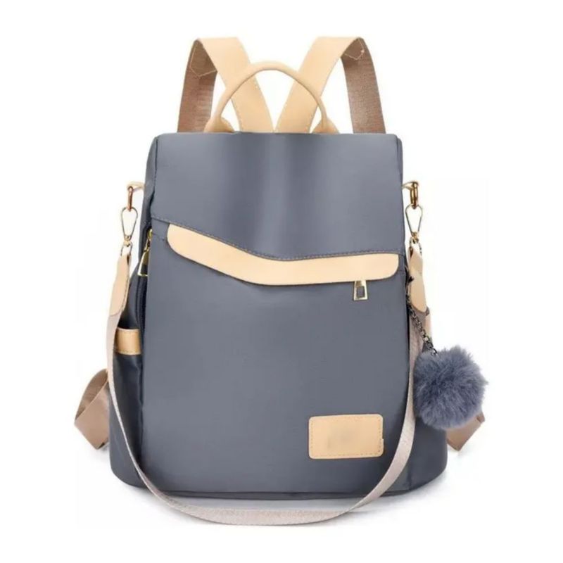 Mochila para Mujer Impermeable Anti-robo Color Gris