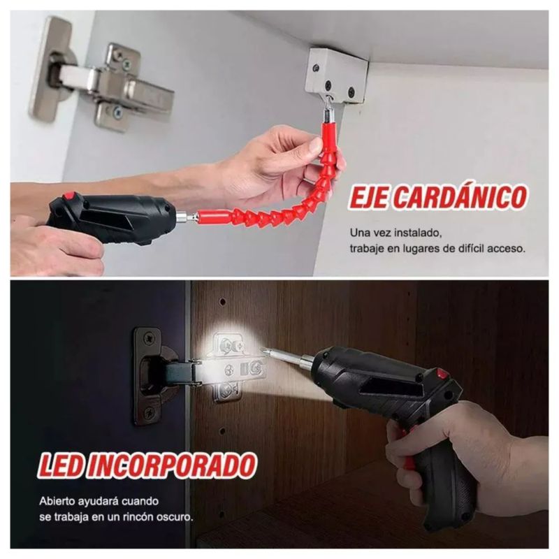 Juego De Destornillador Eléctrico Inalámbrico 3.6v,47pcs
