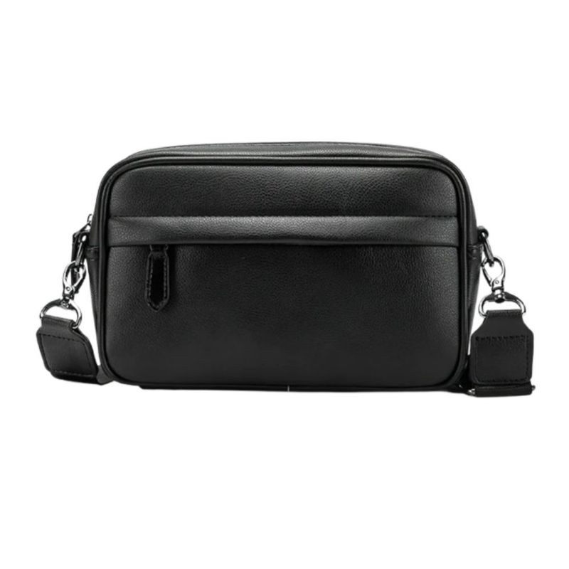 Bandolera para Hombre De Cuero Color Negro