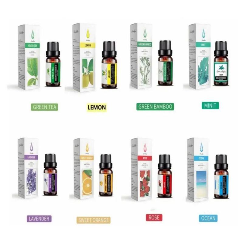 Humidificador Difusor De Aroma, Con Control Remoto y 8 Aceites Color Blanco y Café