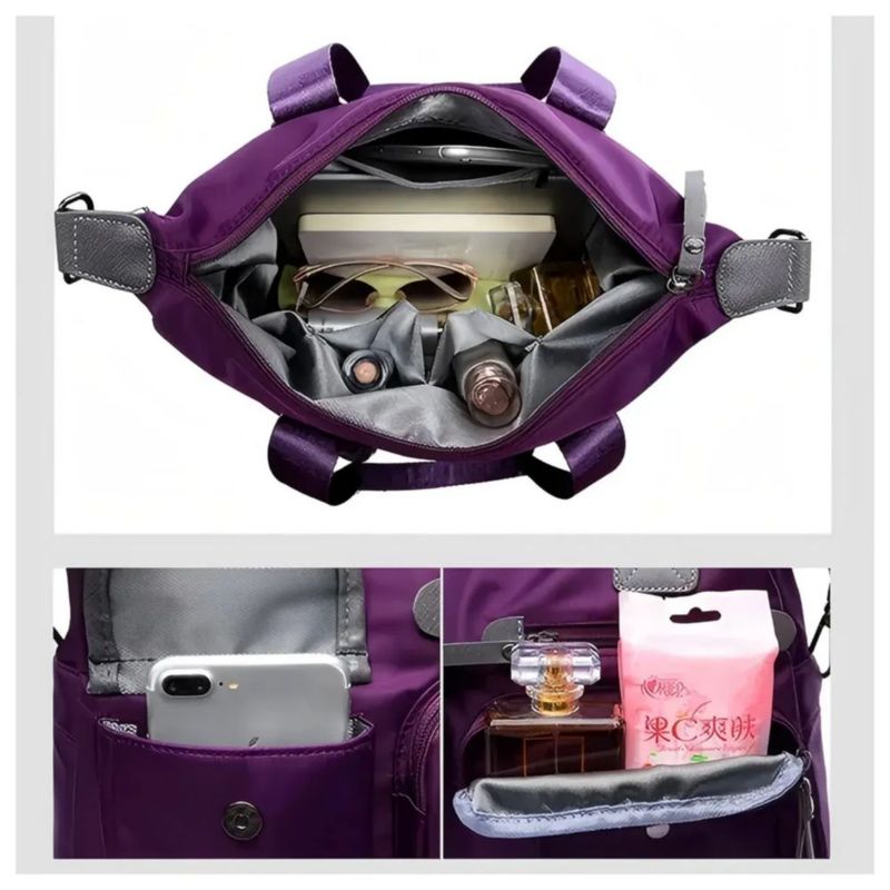 Bolsa Bandolera para Mujer, Impermeable Color Morado
