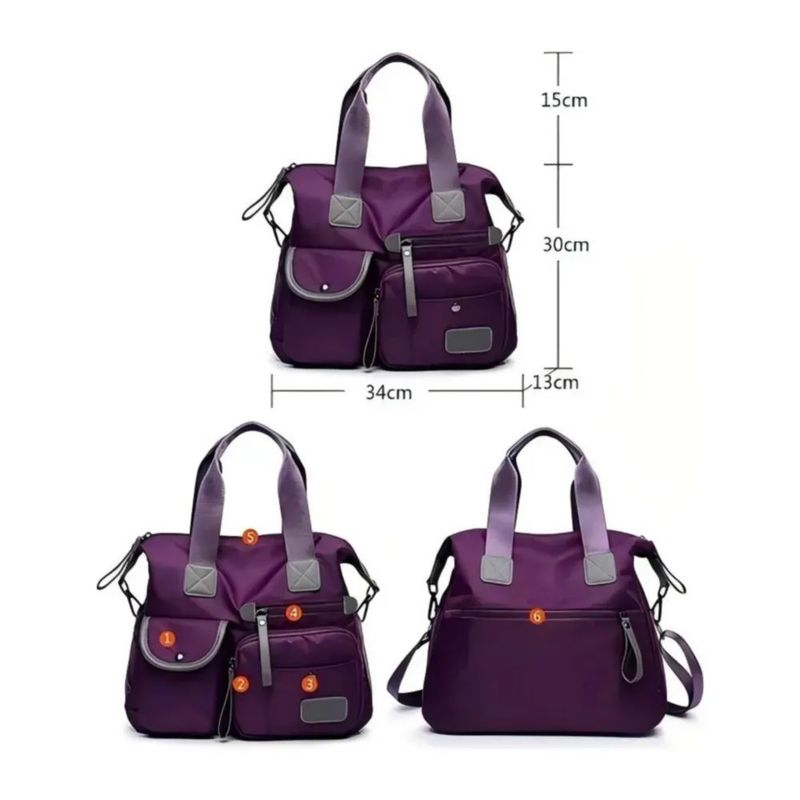 Bolsa Bandolera para Mujer, Impermeable Color Morado