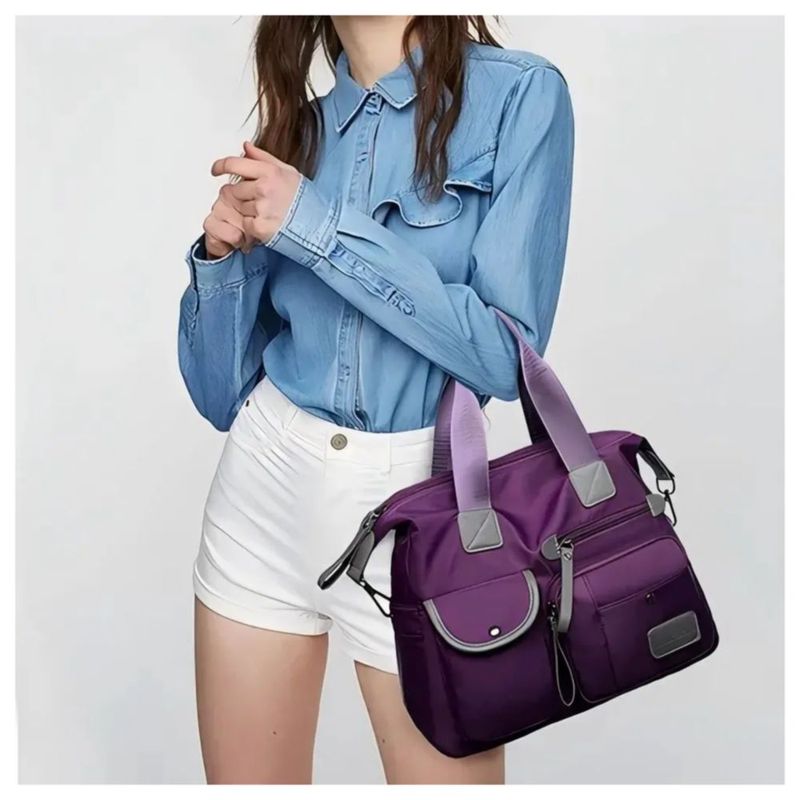 Bolsa Bandolera para Mujer, Impermeable Color Morado