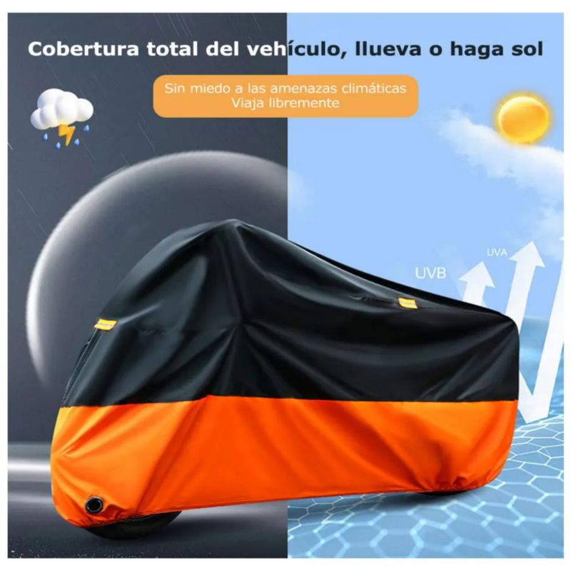 Funda Para Motos Color Negro/Naranja
