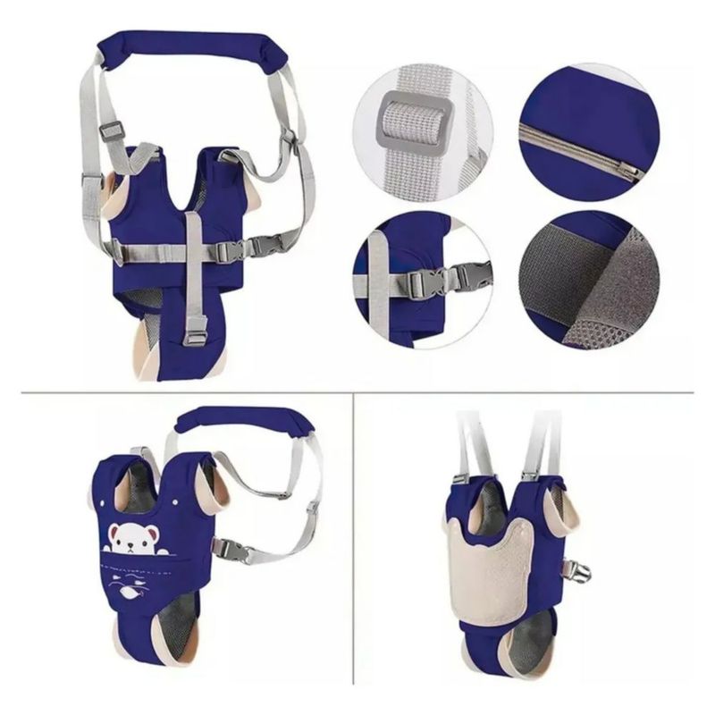 Arnés De Seguridad Para 6-36 Meses Caminar Respirable Bebes, Color Azul Rey Oso