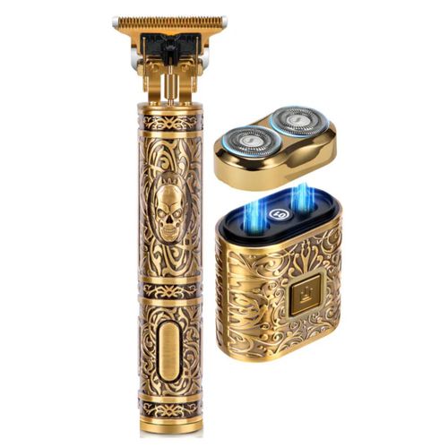 Kit De Maquina Rasuradora Barba Eléctrica Hombre 7500rpm Rasuradora, Color Dorado