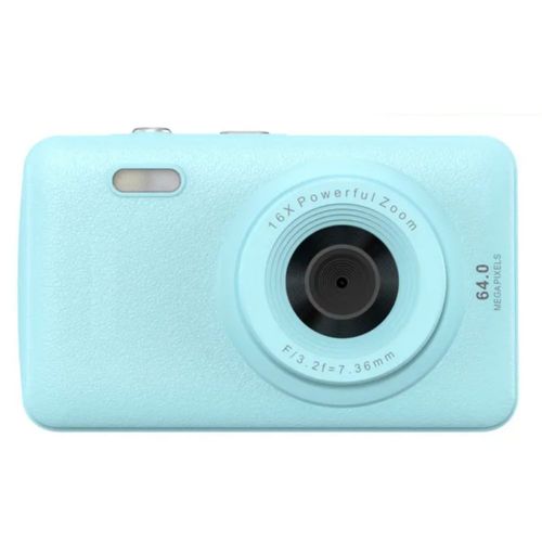 Cámara Digital 48MP 4K con Zoom 16x y Autofoco para Niños y Principiantes, Color Azul