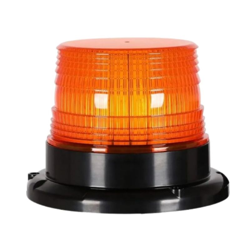 Torreta Led Ambar 12~24v Estrobo C/iman 16w 12 Leds, Color Naranja