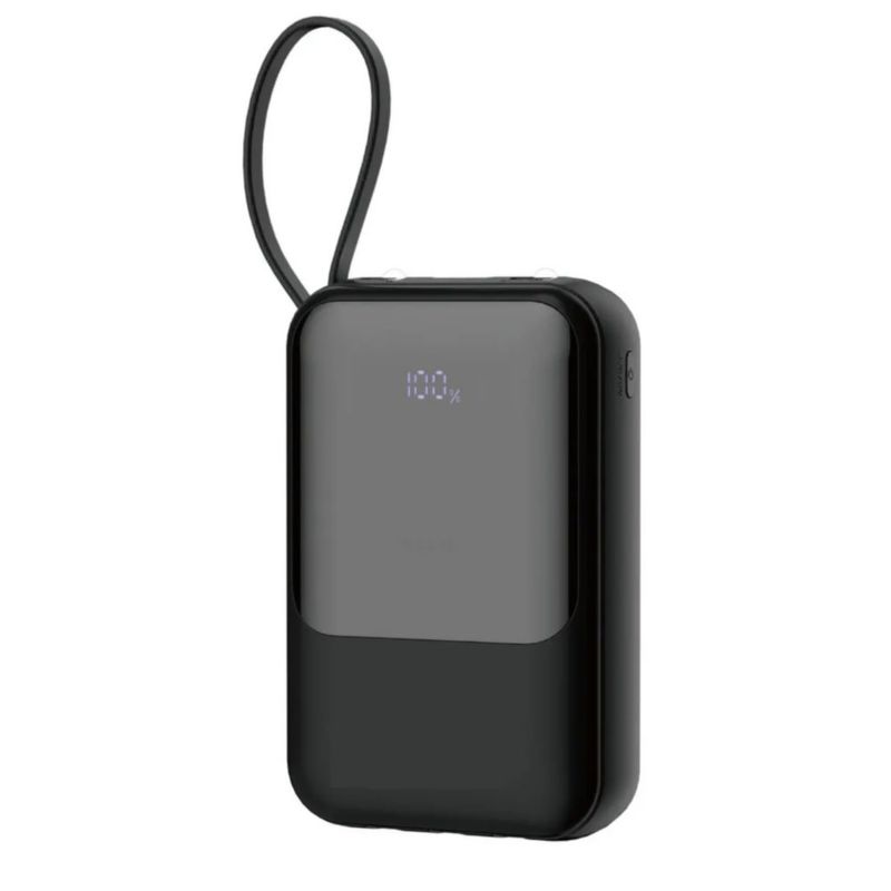 Power Bank Batería Portátil Carga Rápida Bidireccional 22.5W 10000mA,  Color Negro
