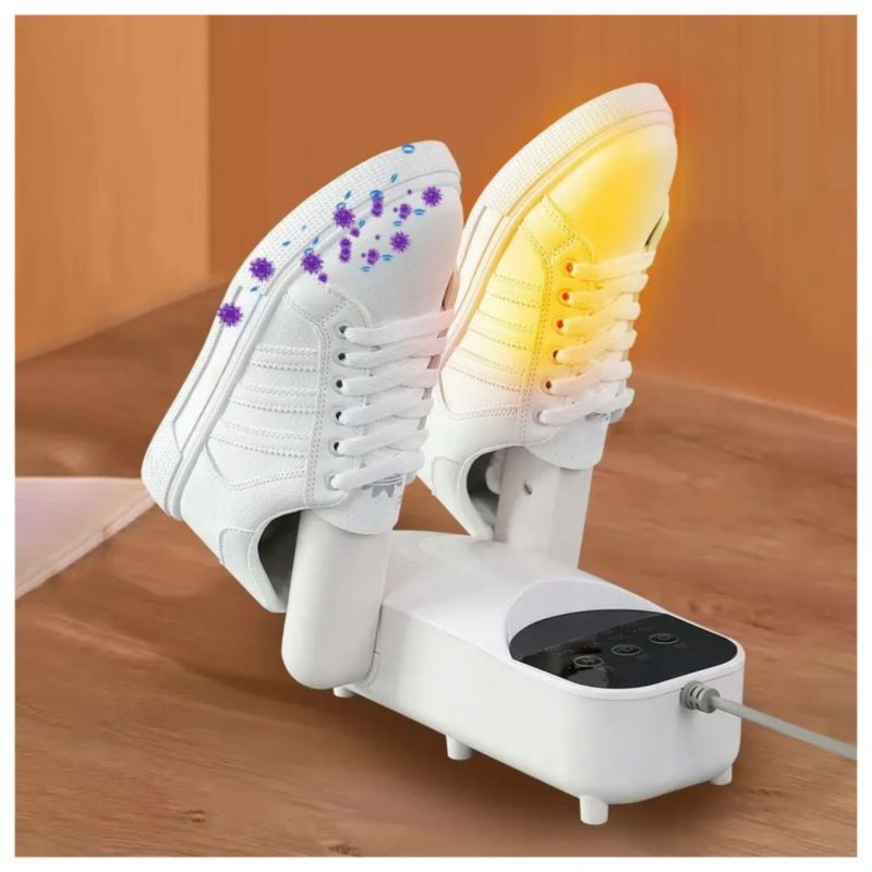 Secador Eléctrico De Zapato Ozono Desodorización Telescópico, Color Blanco