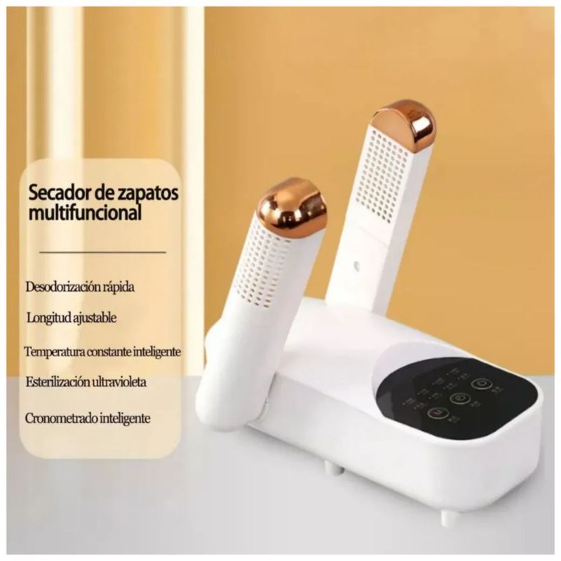 Secador Eléctrico De Zapato Ozono Desodorización Telescópico, Color Blanco