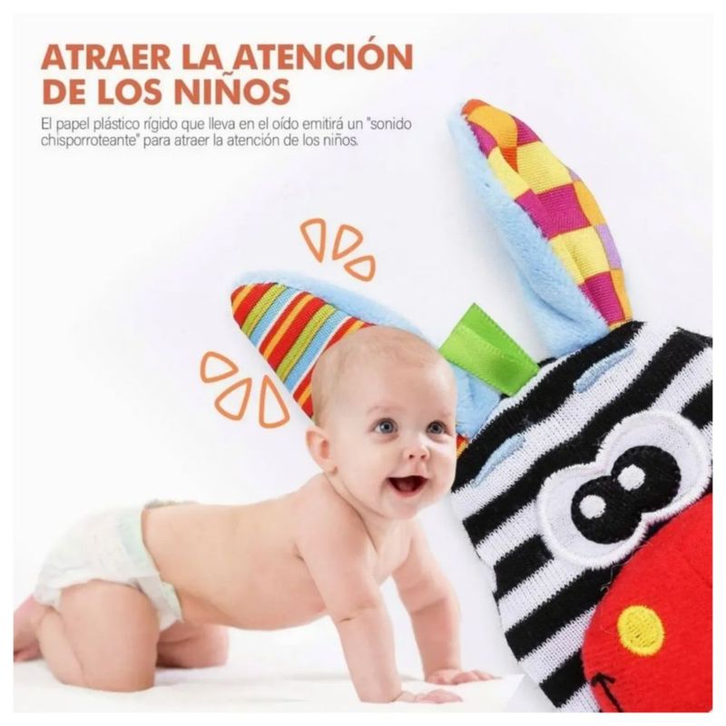 Sonajas Para Bebe Calcetines Juguete Estimulación Temprana, Multicolor