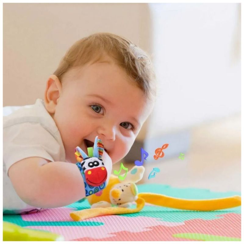 Sonajas Para Bebe Calcetines Juguete Estimulación Temprana, Multicolor
