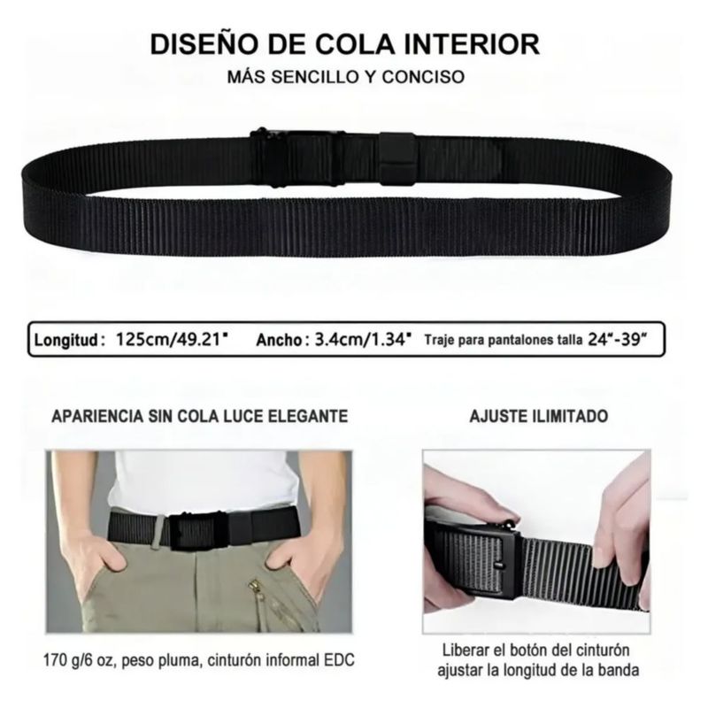Cinturones Para Hombre Casual Paquete De 2  Color Gris/Negro