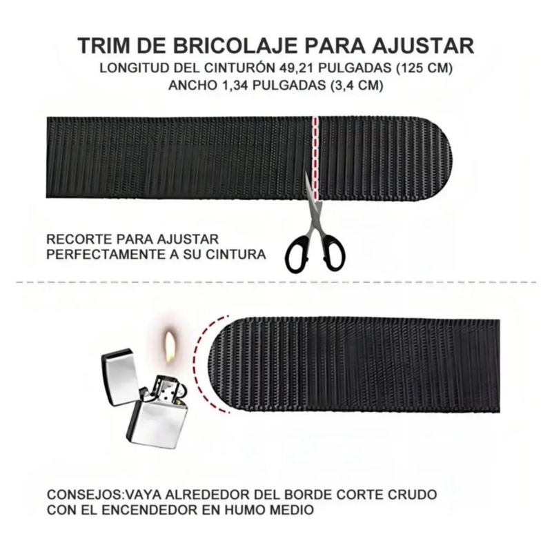 Cinturones Para Hombre Casual Paquete De 2  Color Gris/Negro