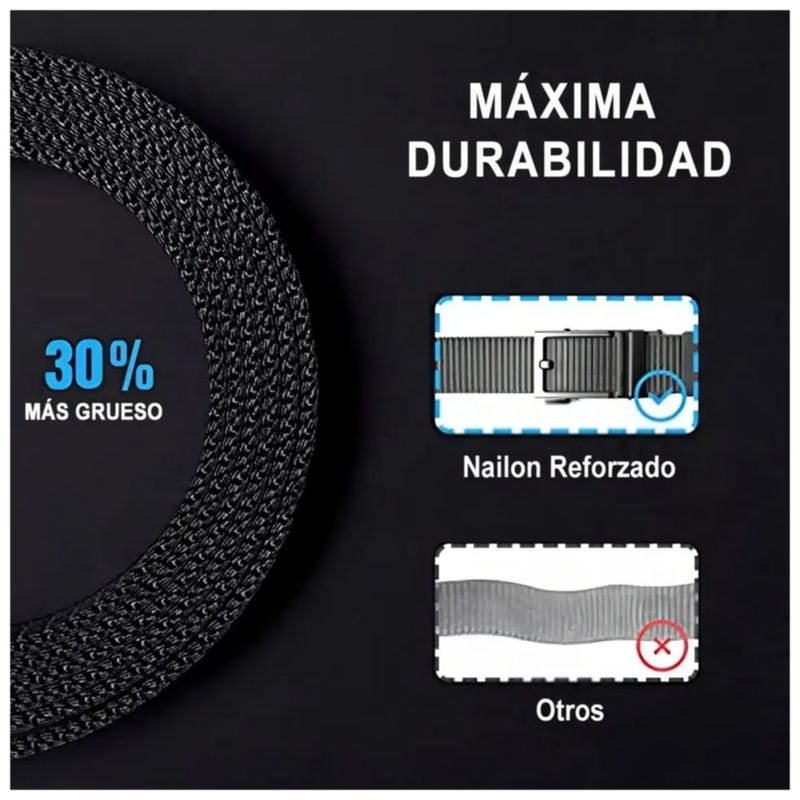 Cinturones Para Hombre Casual Paquete De 2  Color Gris/Negro