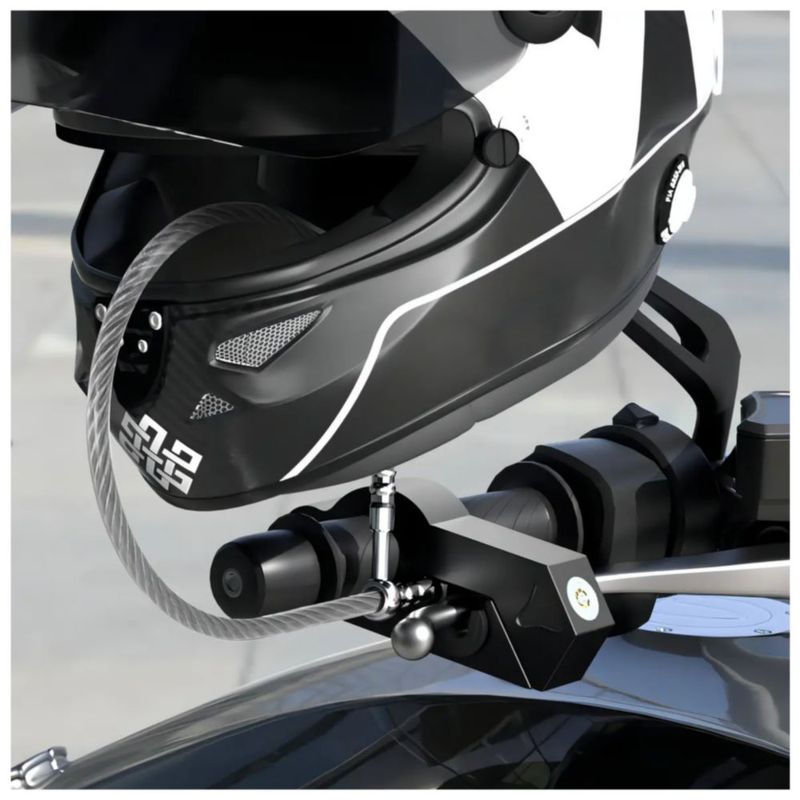 Candado Para Motocicletas Bloqueador De Freno Y Acelerador, Color Negro