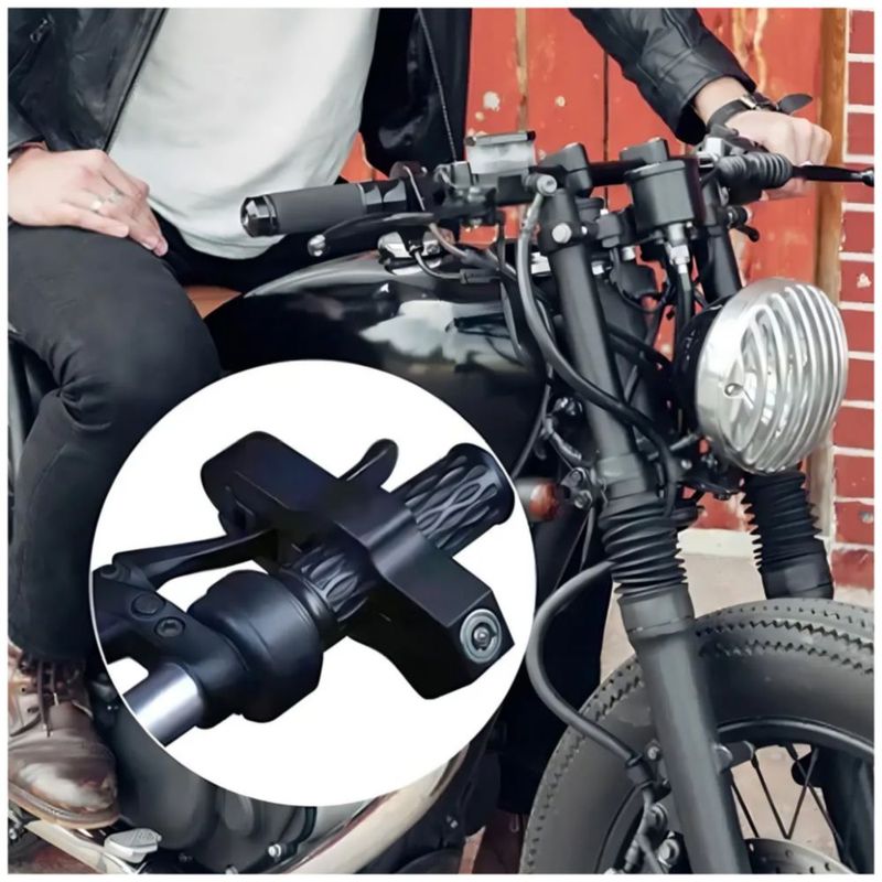 Candado Para Motocicletas Bloqueador De Freno Y Acelerador, Color Negro