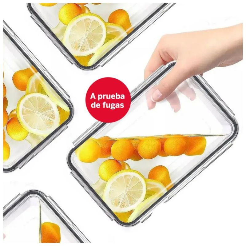 12pcs Recipientes Contenedores Plástico Diferentes Medidas Transparente