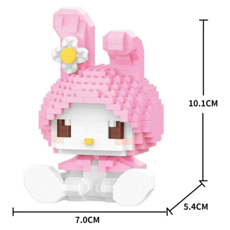 Mini Bloques Armables Kuromi Color Rosa