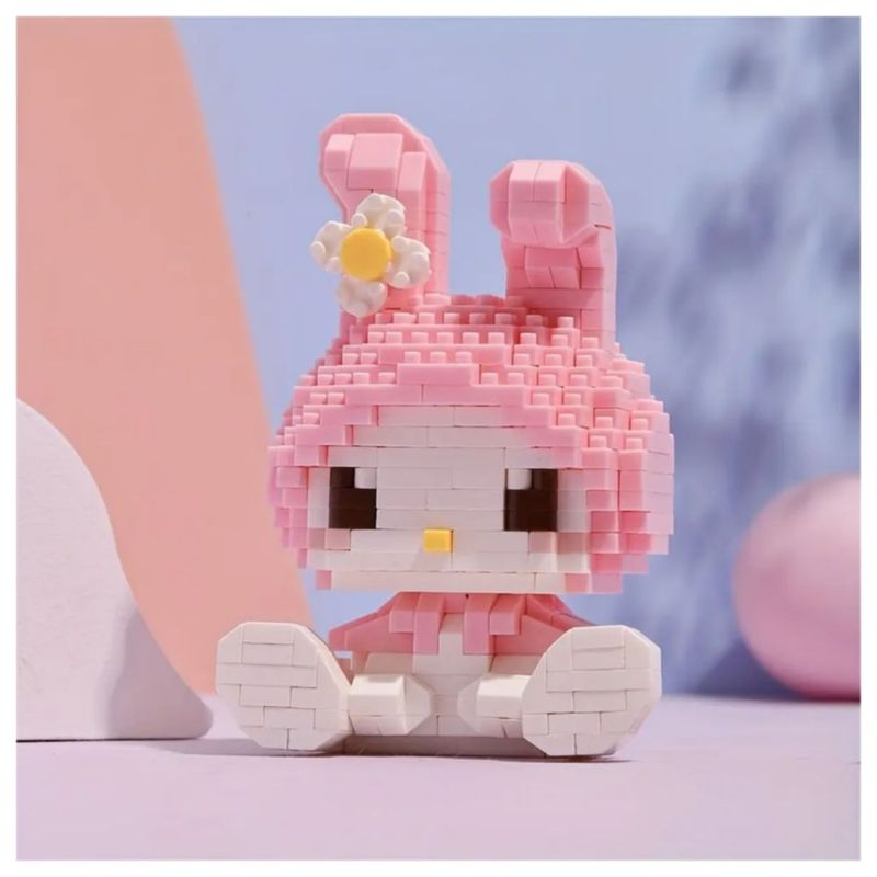Mini Bloques Armables Kuromi Color Rosa