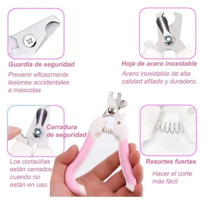 Cepillo Deslanador con Masajeador para Mascota Rosa